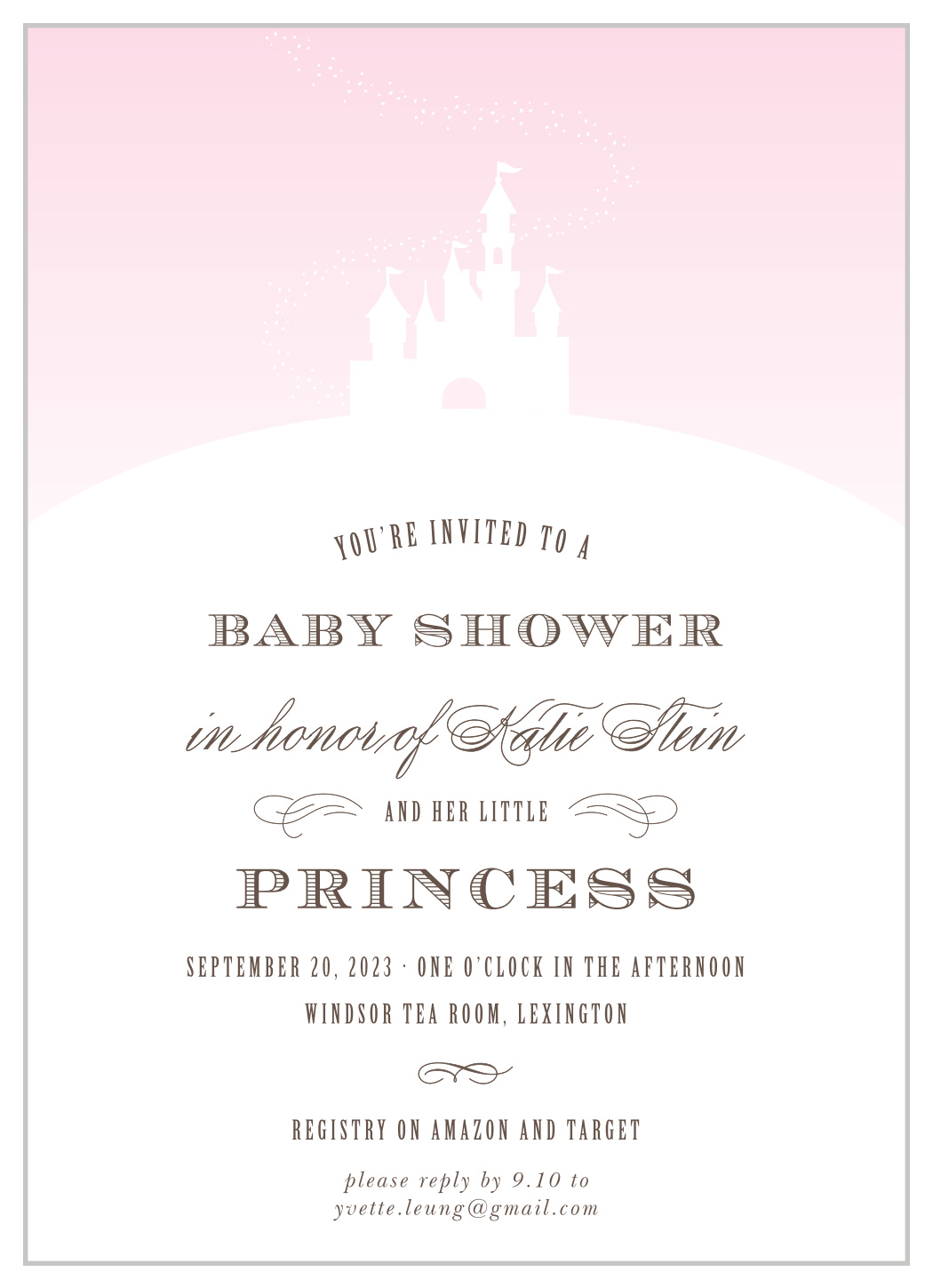 Little Princess Baby Shower Design 20 Personalized Baby Shower Invitations 