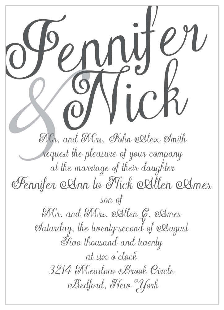 plain wedding invitations