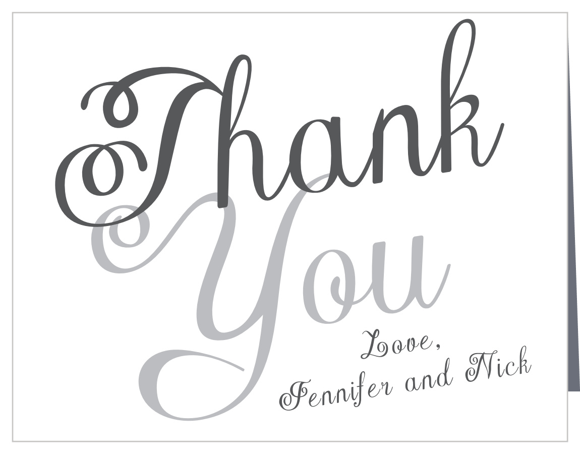 Plain Elegance Wedding Thank You Card