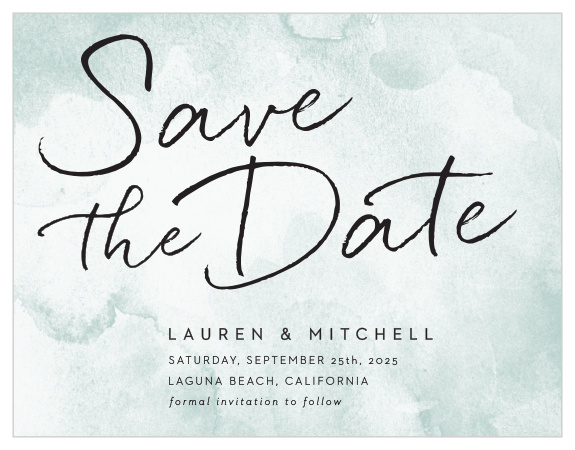 Get your loved ones looking forward to your wedding date, with our Watercolor Wash Save the Date Cards!