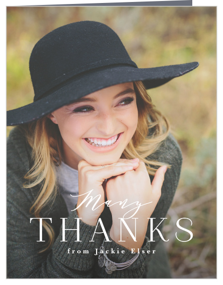 Add the Classy Grad Graduation Thank You Card to impress your close friends and family members by thanking them for being part of your big day.