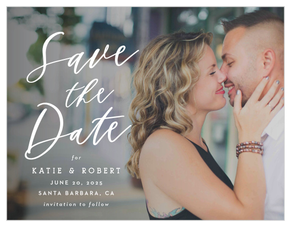 Kissing Couple Wedding Postcard & Envelopes SAVE THE DATE CARDS 