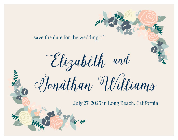 Our Illustrated Corner Wreath save the date card is super cool! Totally customizable too!