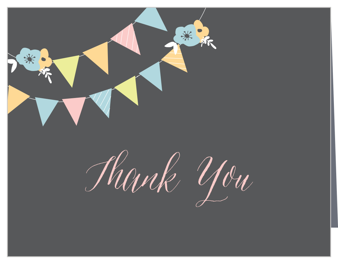 Banner Party Baby Shower Thank You Cards