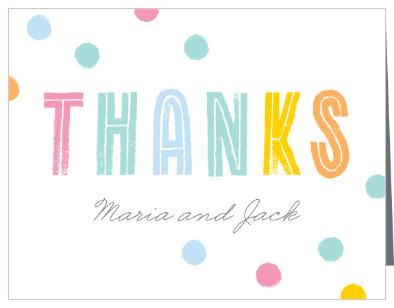 Our Confetti Twins thank you cards are just the perfect amount of fun and class.