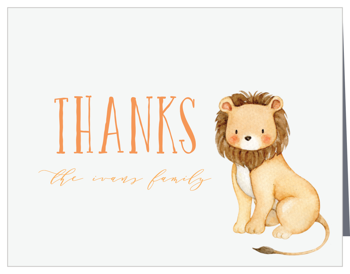 Cute Little Lion Party Thank You Cards Cute Little Lion Party Thank You Cards