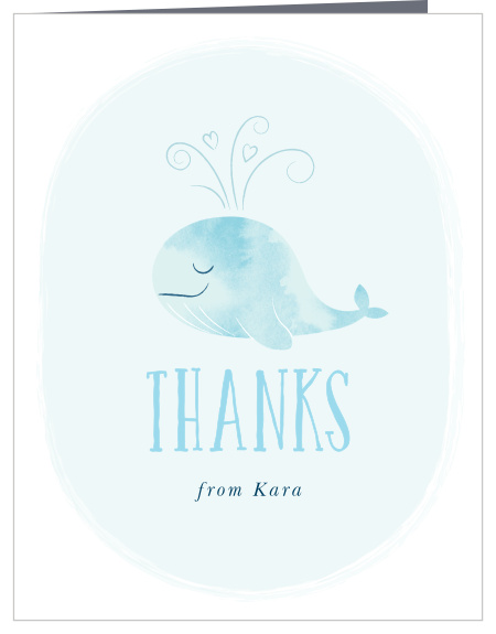 The Whale Baby Shower Thank You Cards are the perfect way to thank your friends and loved ones for celebrating with you in a totally unique way.