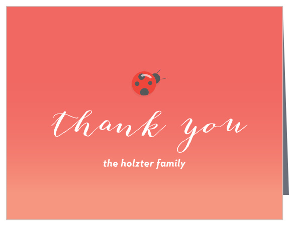 Ladybug Baby Shower Thank You Cards - Match Your Color & Style Free!