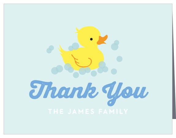 Show your friends and family your gratitude for their support on your big day with our Rubber Ducks Baby Shower Thank You Cards. 