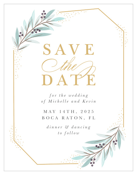 Make a lasting impression with our timeless Geometric Union Save the Date Cards. 