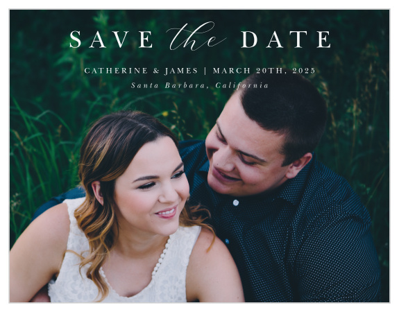 Our Classic Simplicity Save the Date Cards are sure to have family and friends rushing to their calendars to mark off your wedding date.