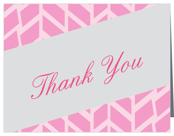 The Angled Modern Bat Mitzvah Thank You Card is sure to be a hit with it's unique pattern background, fun banner and tons of color options!