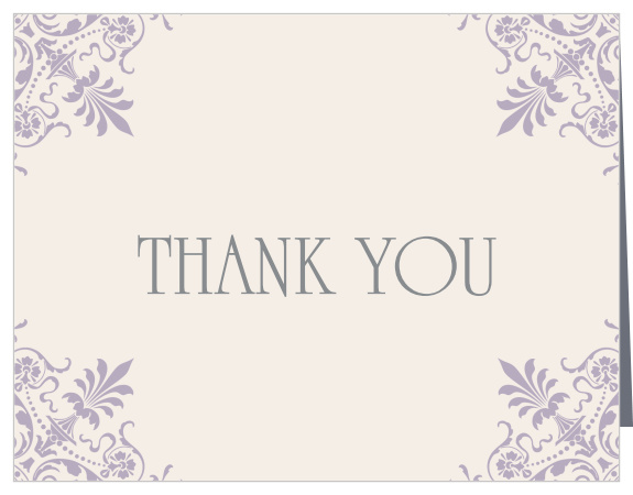 Send your gratitude to family and friends  with the Elegant Corners Bat Mitzvah Thank You Card. With it's vintage damask corner decor, your recipients will sure be impressed! Completely customizable, too! 