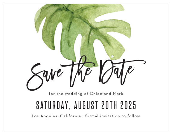 Our Fun Foliage Save the Date Cards are sure to have family and friends rushing to their calendars to mark off your special day.