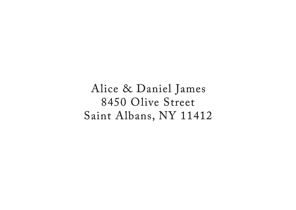 A1 Invitation Envelope Return Address 5 1 8 X 3 5 8 White