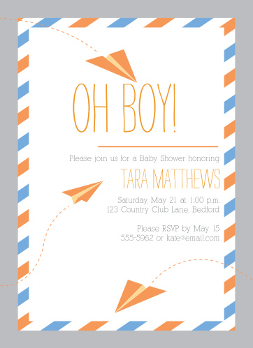 Airplane Baby Shower Invitations Match Your Color Style Free