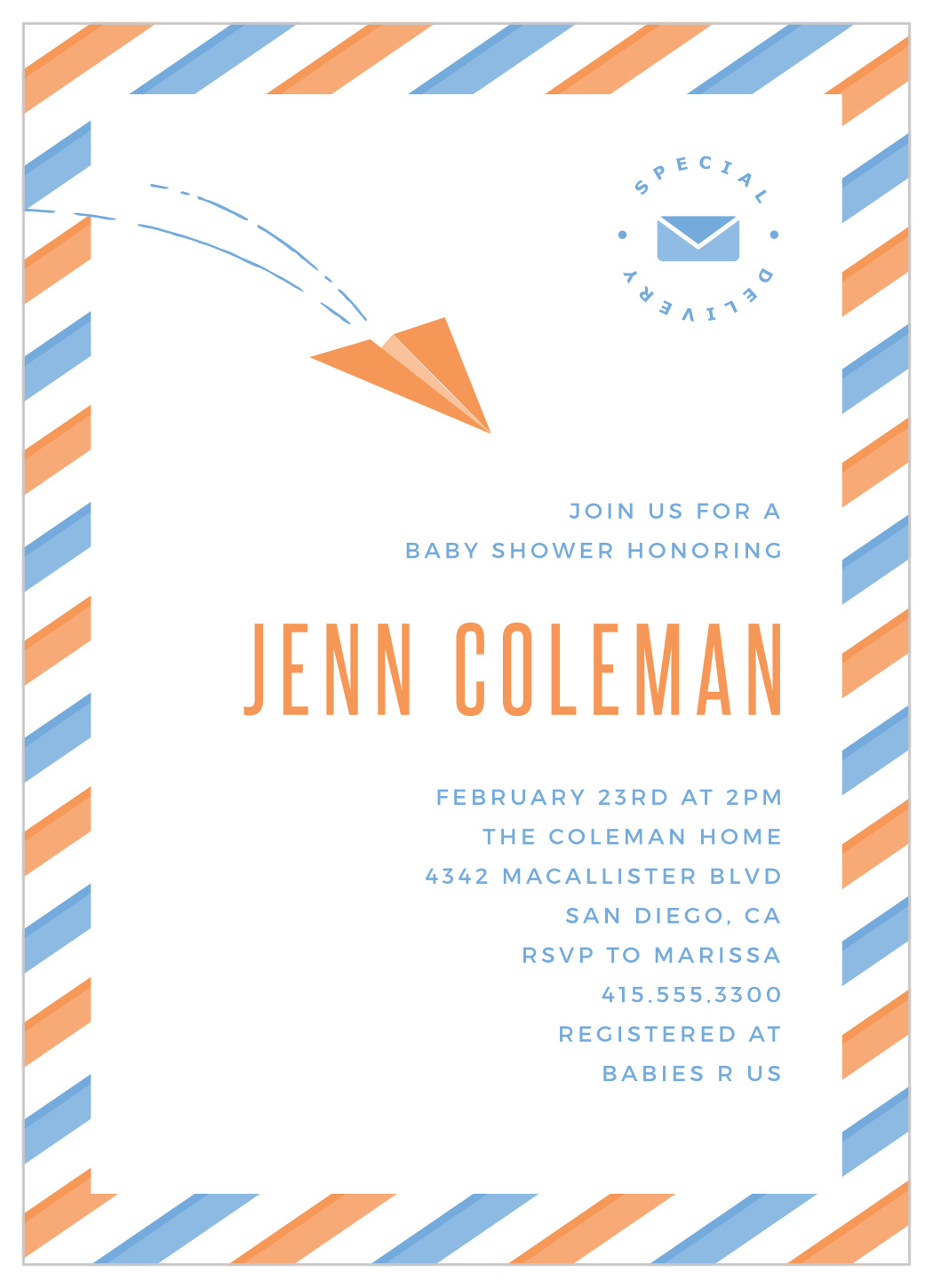 baby shower invitation paper