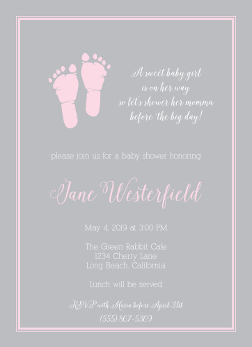 Baby Shower Invitations For Girls Basic Invite