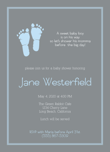 Baby Shower Invitations For Boys Basic Invite