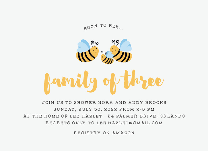 Bumble Bee Baby Shower Invitations Match Your Color Style Free Bumble Bee Baby Shower Invitations Match Your Color Style Free