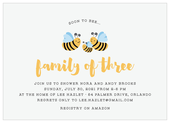 baby shower invitations bumble bee theme