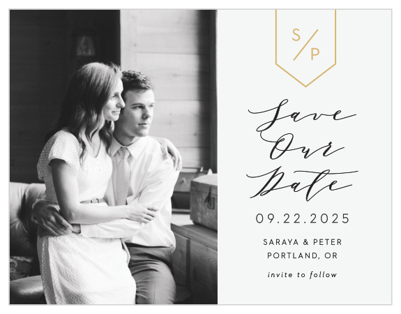 Use our Minimalist Pennant Save the Date Cards to ensure that your guests mark their calendars well in advance of your special day!