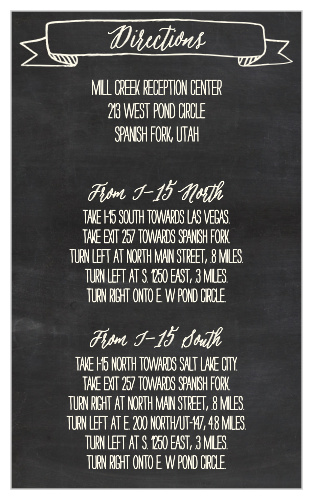 Chalkboard Lettering Ceremony Cards