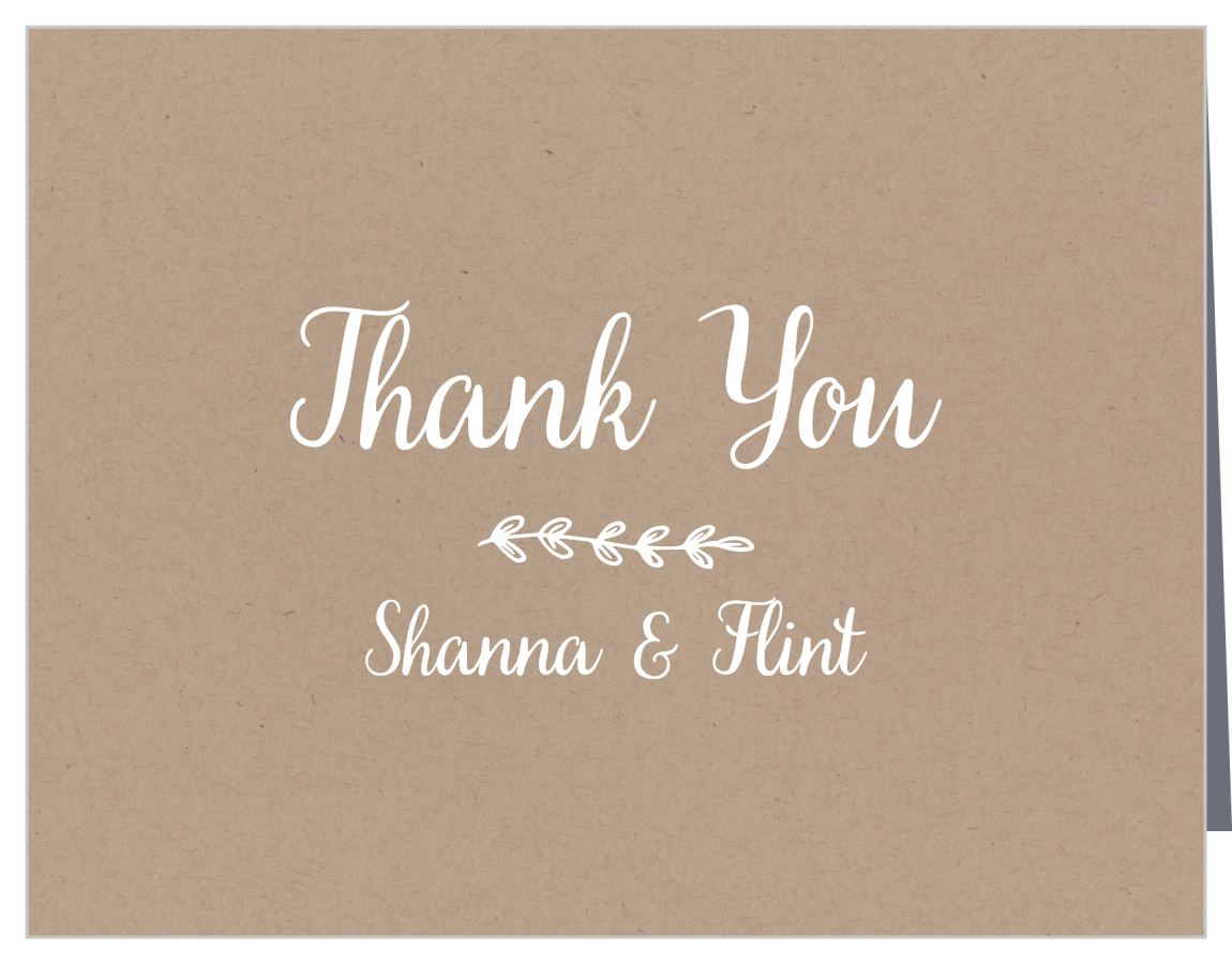 Rustic Country Wedding Thank You Cards By Basic Invite