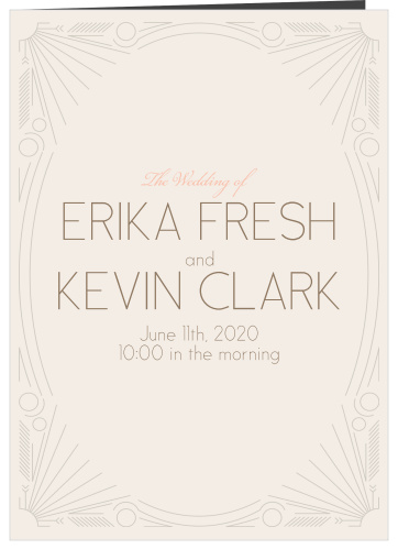 Art Deco Wedding Programs Match Your Color Style Free