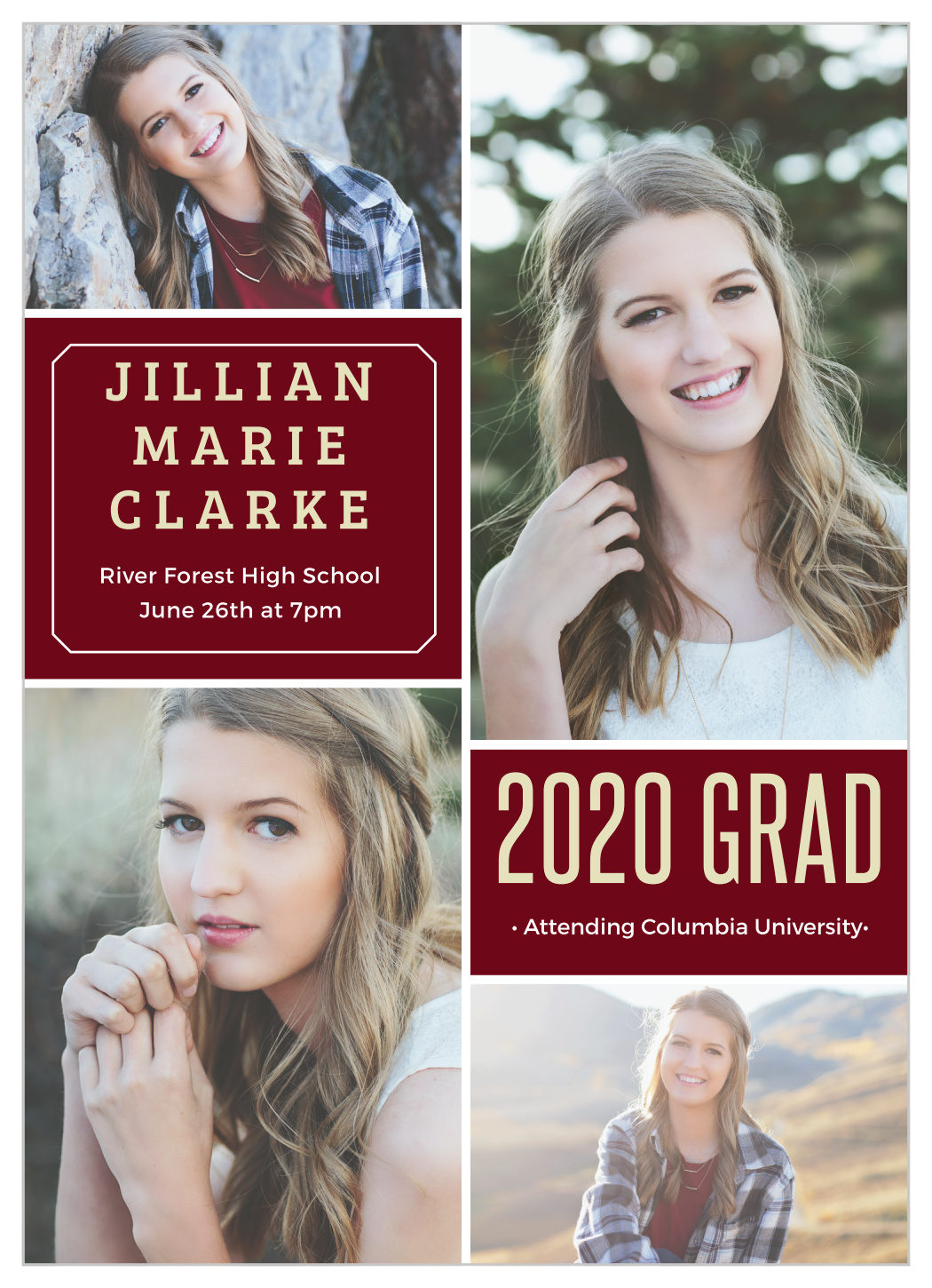 Multi Photo Graduation Announcement By Basic Invite