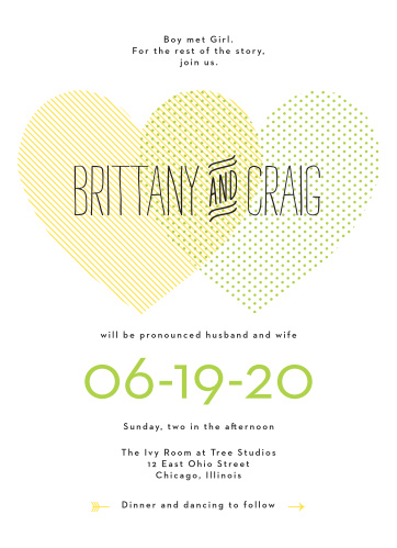 heart wedding invitations match your color style free