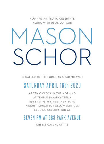 bar mitzvah invitations match