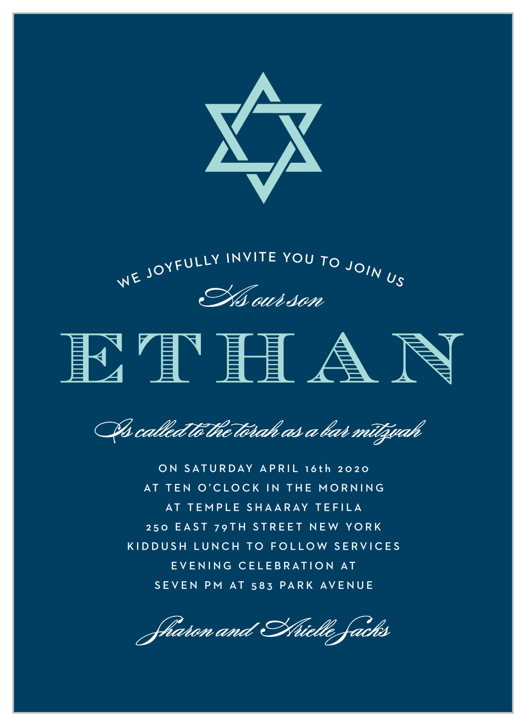 Traditions Bar Mitzvah Invitations From Basic Invite