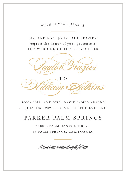 Traditional Wedding Invitations Match Your Color Style Free