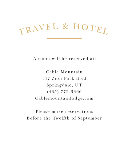 customizable wedding accommodation cards