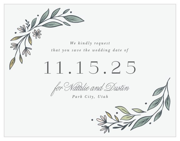 Family and friends are sure to run to their calendars to mark your wedding date when they see our Classic Gerber Daisy Save the Date Cards.