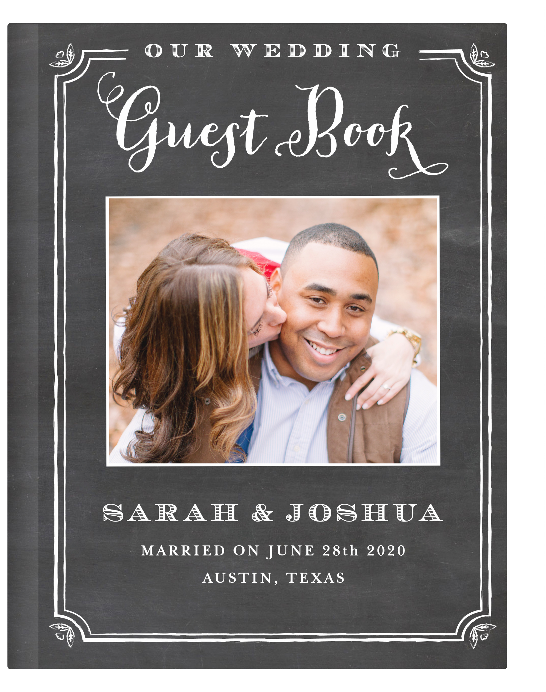 White Chalkboard Guest Book