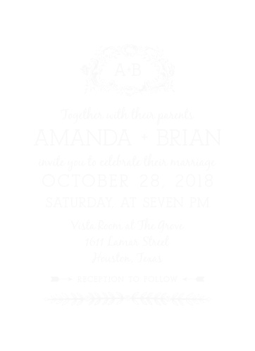 In Cursive Clear Wedding Invitation