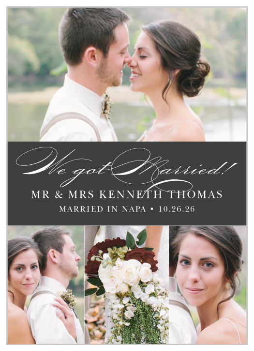Wedding Announcements Just Married Designs by Basic Invite