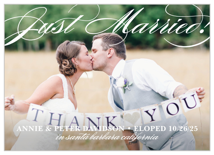 Wedding Announcements Just Married Designs by Basic Invite