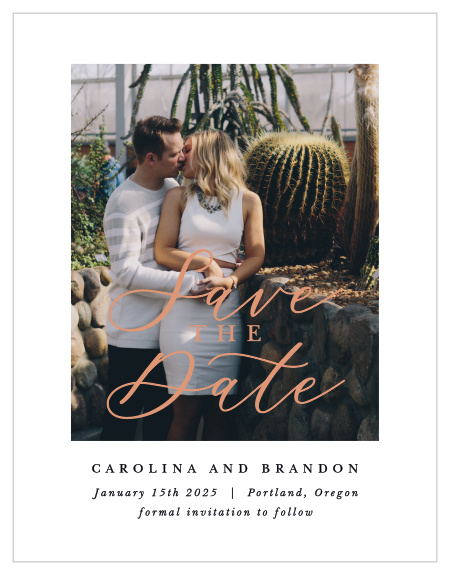 Be sure family and friends will mark their calendars for your wedding when you send out our Fading Photo Save the Date Cards.