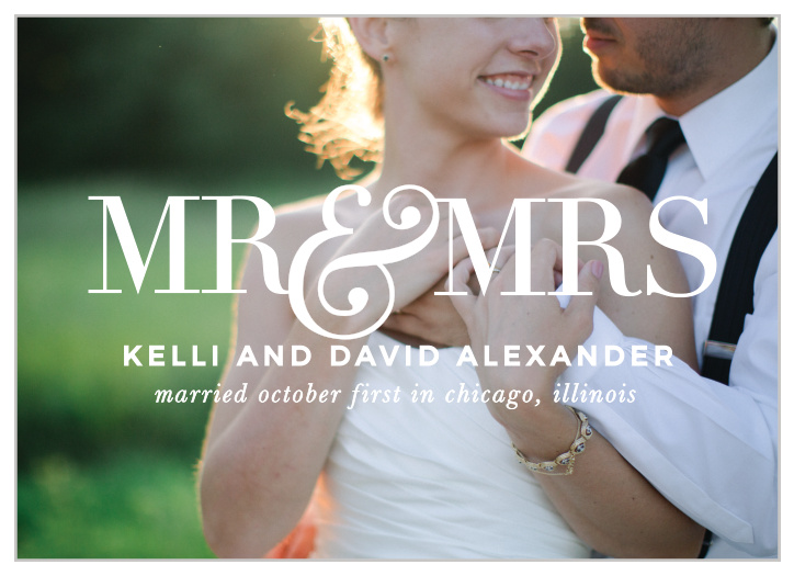 Wedding Announcements Just Married Designs by Basic Invite