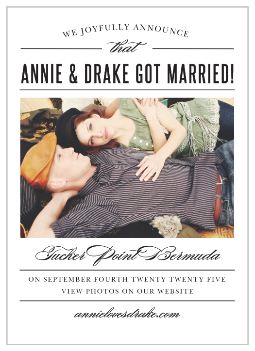 Wedding Announcements | Just Married Designs by Basic Invite