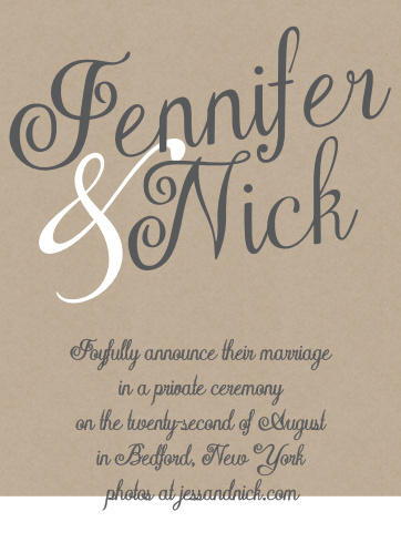 Wedding Announcements Just Married Designs By Basic Invite