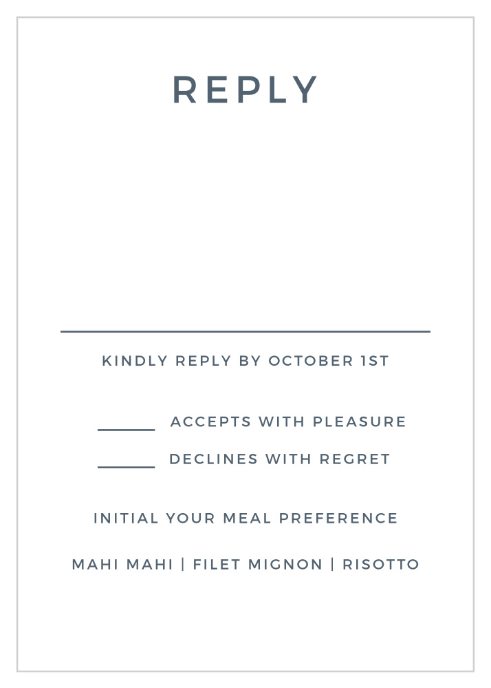 pics Rsvp Cards For Wedding Without Meal Choice response cards with menu choices wording