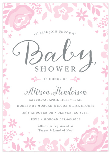 Invite your loved ones to share in the joy with the Baby Blooms Baby Shower Invitation! 