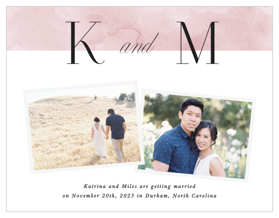 Family and friends are sure to mark their calendars for your wedding when they see our Colorful Band Save the Date Cards.