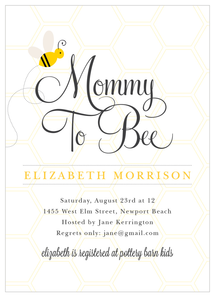 mommy to bee baby shower invitations