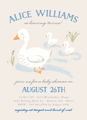 Duck Baby Shower Invitations Match Your Color Style Free