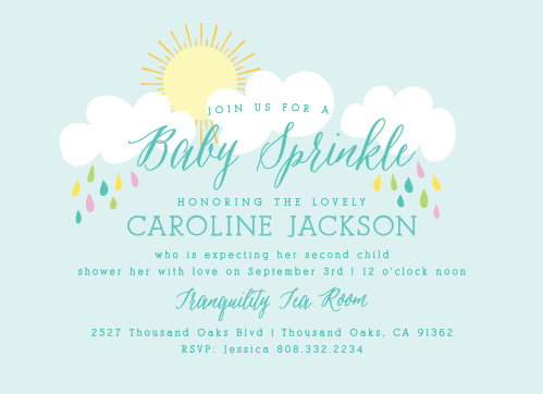 Sunshine Baby Shower Invitations Match Your Color Style Free